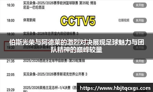 今年会伯斯光荣与阿德莱的激烈对决展现足球魅力与团队精神的巅峰较量